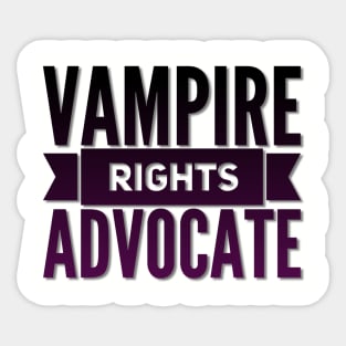 Vampire Rights Advocate (Black to Purple) Sticker